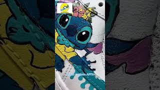 Stitch custom Nike AF1s stitch nike customairforce1 custom af1customs nikeairforce1 [upl. by Godiva]