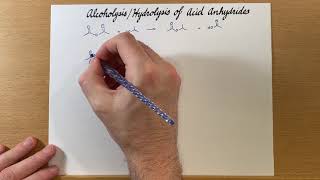 Alcoholysis and Hydrolysis of Acid Anhydrides [upl. by Nosretep885]