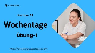 Wochentage übung 1  German Weekdays Excercise 1  German A1 [upl. by Burta365]