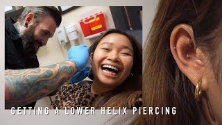 Getting A Lower Helix Piercing Vlog amp All My Minimal Jewelry  inspiroue [upl. by Merideth323]