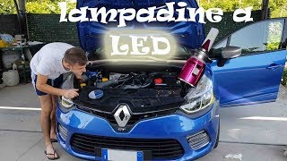 Montaggio lampadine H7 a LED su Renault Clio IV [upl. by Goulder]