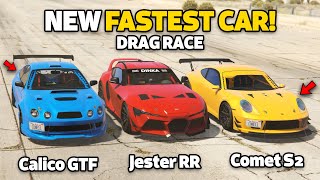 GTA 5 ONLINE  CALICO GTF VS COMET S2 VS JESTER RR WHICH IS FASTEST  SPEED TEST [upl. by Areikahs492]