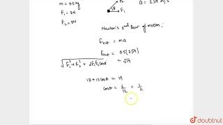 A particle whose mass is m500 g is acted upon by two constant forces  2N and 3N By their action [upl. by Namialus754]