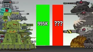 All Power Levels of KV44M vs RATTE cartoon about tanks [upl. by Einahpets]