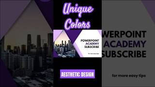 How to add UNIQUE colors to powerpoint presentation design ppt powerpoint [upl. by Kilroy950]