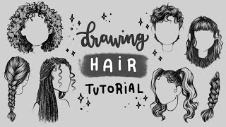 How To Draw Hair  Tutorial [upl. by Alimac586]