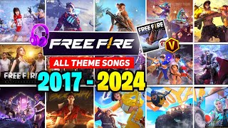 FREE FIRE ALL THEME SONGS  FREE FIRE ALL LOBBY SONG  FREE FIRE ALL THEME SONGS 2017 TO 2024 [upl. by Itsyrc]