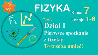 Fizyka klasa 7 dział 1 Pierwsze spotkanie z fizyką  to trzeba umieć cz 12 [upl. by Spatola958]