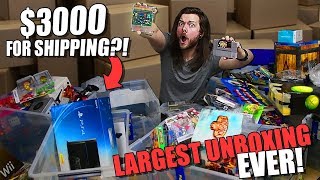 Largest Video Game Collection Unboxing Ever 3000 IN SHIPPING [upl. by Ativoj]