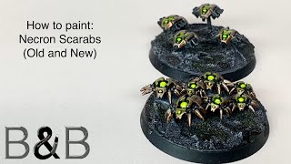 How to paint Szarekhan Dynasty Necron Scarabs new and old [upl. by Kiker577]