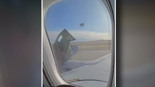 Engine cover falls off Boeing plane strikes wing flap during Southwest Airlines flight [upl. by Meirrak]