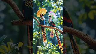 Paradise bird never seen before shorts ai aishorts aishortvideo oiseaux oiseau youtubeshorts [upl. by Turmel834]