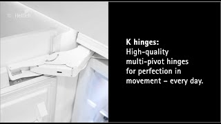 Hettichs K hinges premium fitting convenience for refrigerator and freezer doors [upl. by Ynahpets]