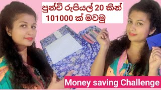 Money saving challenge 😍  රුපියල් 20 කින් 101000 ක් මවන මැජික් එක 😲  Dilini Herath [upl. by Justino]