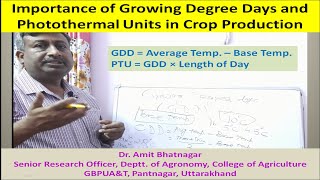 Importance of Growing Degree Days and Photothermal Units in Crop Production [upl. by Thedrick]