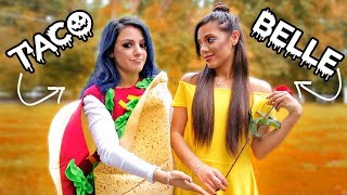 8 DIY Duo Halloween Costumes for Couples Best Friends  Sisters Niki and Gabi [upl. by Fablan]