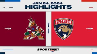 NHL Highlights  Coyotes vs Panthers  January 24 2024 [upl. by Adilen]