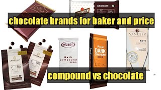 famous chocolate brands for bakers  compound vs Chocolate  chocolate price  types of Chocolate [upl. by Friedberg444]