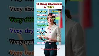 10 Strong Alternatives to VERY for a Richer Vocabulary learnenglish foryou shorts [upl. by Odnumde]