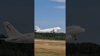 TUNISAIR takeoff Airbus A320 to Tunis 🇹🇳 shorts [upl. by Renruojos]