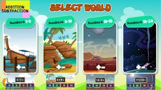 Addition and Subtraction Games for Grade 1 Kindergarten  Math Learning Game for Preschool Kids [upl. by Asia]