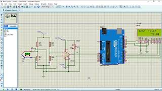 Simulación de Termopar tipo K con Arduino y LCD en Proteus [upl. by Ibot]