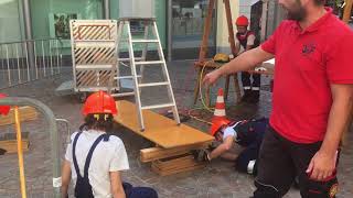 Jugendfeuerwehr Frauenfeld Regio Wettkampf wacklige Leiter [upl. by Atnaloj]