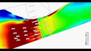 Effect of the tidal condition in a river mouth Froude Iber model [upl. by Nwahsd]