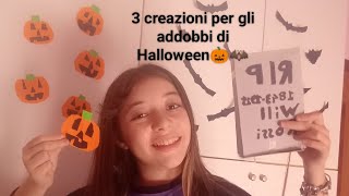 3 creazioni per gli addobbi di Halloween🎃🦇 [upl. by Aroc]