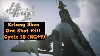 Black Myth Wukong  Erlang Shen One Shot Kill in Cycle 10 NG9 109 [upl. by Pharaoh]