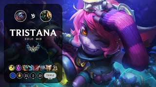 Tristana Mid vs Gangplank  EUW Challenger Patch 147 [upl. by Anaujik]