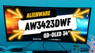 Alienware 34Inch QDOLED Curved Gaming Monitor  AW3423DWF Unboxing amp Review [upl. by Lori]