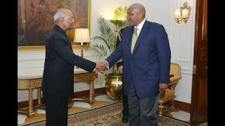 King Letsie III and Queen Masenate Mohato Seeiso of Lesotho called on President Kovind [upl. by Gemmell840]