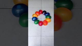 Circle Rainbow Color Balloons Pop Reverse Video Asmr [upl. by Carbo]