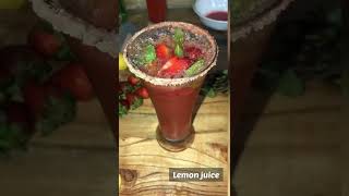 Strawberry Margarita Mojito Recipe Ramadan iftar Special drink Non Alcoholic shorts [upl. by Damalis]