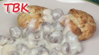 Buttermilk Biscuits with Sausage Gravy Recipe  Titlis Busy Kitchen [upl. by Eisseb633]