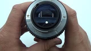 Telear N H 3 5 200 mm Russian USSR lens Nikon mount bayonet 910383 [upl. by Drofyar149]