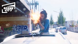 Charlies Angels Café Fight Car Chase Scene 4K HD CLIP 2019 [upl. by Airdnola]