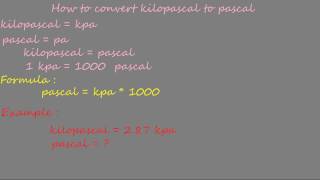 how to convert kilopascal to pascal  pressure converter [upl. by Nonnaehr468]