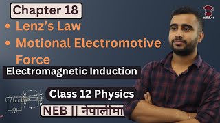 Lenzs Law  Motional Electromotive Force  Class 12 Physics Chapter 18  Electromagnetic Induction [upl. by Karisa]