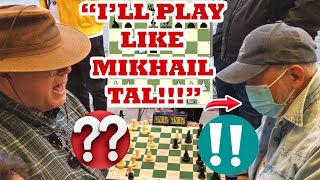 Filipino Mikhail Tal SCARES Trash Talker The Great Carlini vs Papa Cesar [upl. by Atalaya]