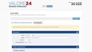 Valore24 Sindaci e Revisori  overview del software per lattività di revisione [upl. by Sharl]