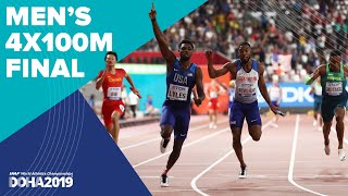 Mens 4x100m Relay Final  World Athletics Championships Doha 2019 [upl. by Gavin]