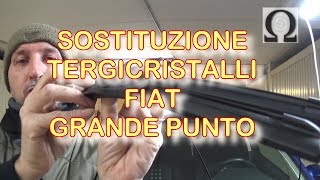 SOSTITUZIONE SPAZZOLE TERGICRISTALLI FIAT GRANDE PUNTO [upl. by Mur]