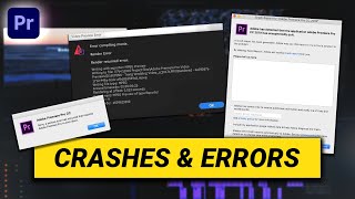 How to FIX CRASHES amp ERRORS Premiere Pro Tutorial [upl. by Emmalynne]