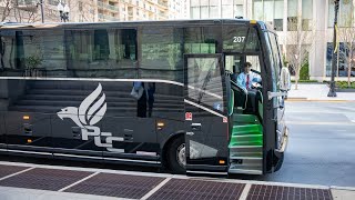 Driving a New VanHool CX45 Bus in Downtown Chicago [upl. by Endor]