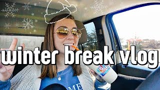 WINTER BREAK VLOG  moving in dunkin drama  making a vision board [upl. by Oicnerual]