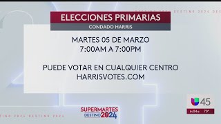 Recomendaciones si planeas votar en las elecciones primarias 2024 en el condado Harris este 5 de mar [upl. by Enwad]