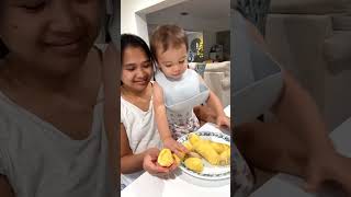 Pakainin ng durian si baby kano  Inday Roning family [upl. by Leummas]