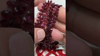 Rhodolite Garnet Briolettes marquise shape graduated 8quot strand [upl. by Namzzaj571]